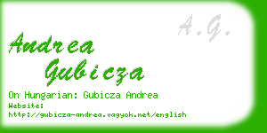 andrea gubicza business card